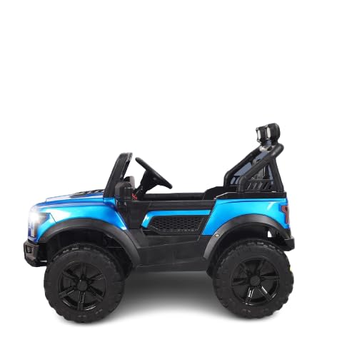 Battery Car For Kids | POBO Car Battery Operated Ride On -Blue Age 1 to 7 Years