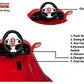 Electric Car with Double Motor, Lights, Bluetooth Remote and Double Battery Operated Ride on Car for Kids of Age 1 to 2.5 Years - Red
