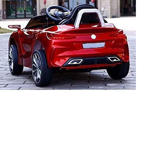 Battery Operated Electric Ride on Car for Kids with Rechargeable 12V Battery, Music, Lights and Swing (RED) 1 to 4 Year Kids