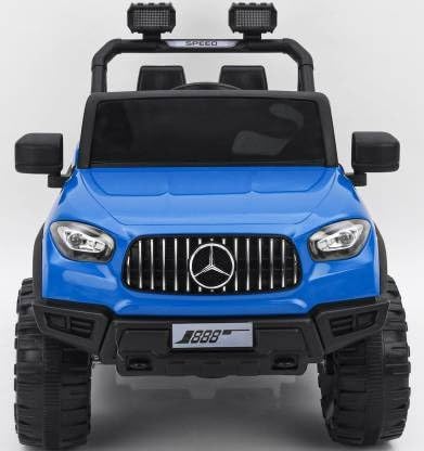 Letzride Electric Ride On MERC Jeep for Kids with Remote Control, Music Light 1-6 Yrs Jeep Battery Operated Ride On (Blue)