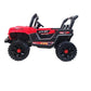 Electric Ride on Jeep for Kids with Music, Led Lights, Swing, Bluetooth Remote and 12V Battery Operated Car for1 to 4 Years Children to Drive (Red)