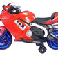 Battery Operated Electric Sports Ride on Battery Bike for 1 to 6 Years Kids/Boys/Girls with 12V Battery Operated/Music System/Working Lights/Training Wheels-Red