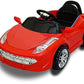 Letzride Electric Car with Double Motor, Lights, Bluetooth Remote and Double Battery Operated Ride on Car for Kids of Age 1 to 2.5 Years - Red