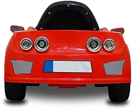 Letzride Electric Car with Double Motor, Lights, Bluetooth Remote and Double Battery Operated Ride on Car for Kids of Age 1 to 2.5 Years - Red