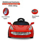 Electric Car with Double Motor, Lights, Bluetooth Remote and Double Battery Operated Ride on Car for Kids of Age 1 to 2.5 Years - Red