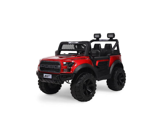 Letzride Battery Operated 4x4 Big Size Jeep 12V Battery Jeep Battery Operated Ride On - Dark Red
