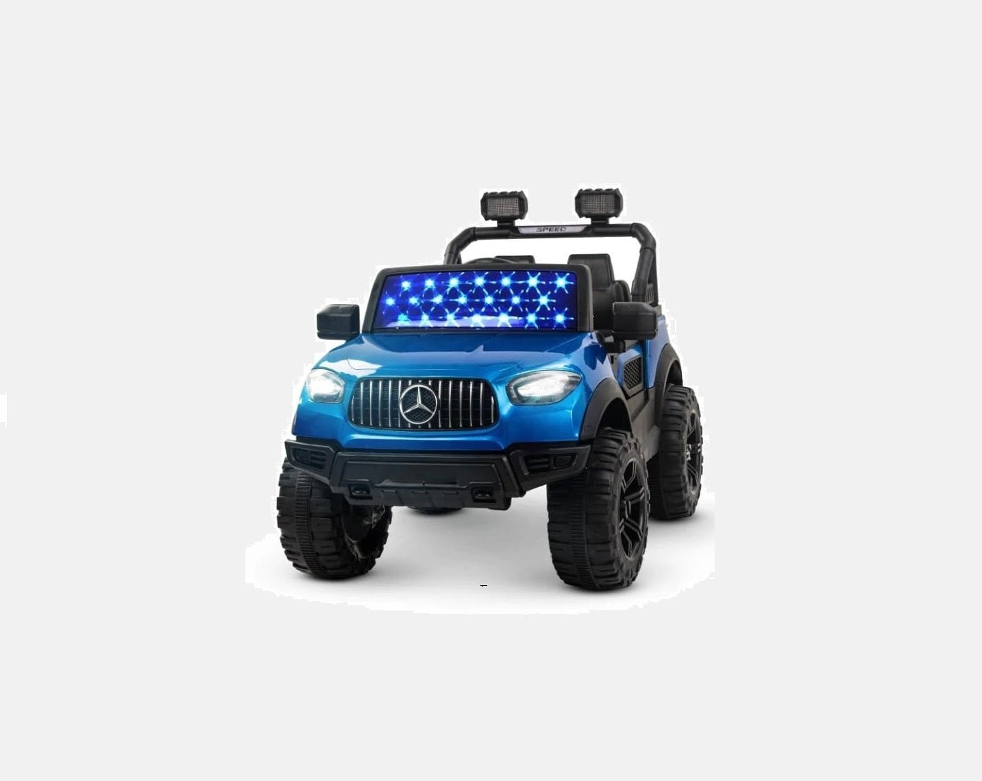 Letzride Kids Battery Operated Jeep for Kids, Ride on Toy Kids Car with Windshield Light & Music | Kids Big Electric Car Jeep | Rechargeable Battery Car for Kids to Drive 3 to 6 Years-Blue