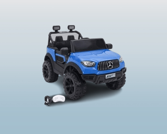 Letzride Electric Ride On MERC Jeep for Kids with Remote Control, Music Light 1-6 Yrs Jeep Battery Operated Ride On (Blue)