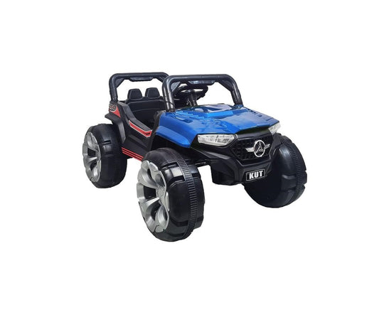 Letzride KV695 Big Wheeler Battery Operated Jeep for Kids- The Electric Ride on Car with 2x6v Batteries, Music System Swing and Remote Jeep for 2 to 4 Years Children to Drive (Blue)