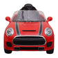 Battery Operated Car For Kids | Red Mini Coper Electric Ride on Car for Kids with Rechargeable 12V Battery, Music, Lights and Swing. Age - 1 to 4 Year