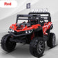 Letzride Kids Ride-On 12V 7ah Rechargeable Battery Operated Jeep with Remote and Mobile Application Control System for 1 to 8 Year Kids| Boys| Girls| Children - Red