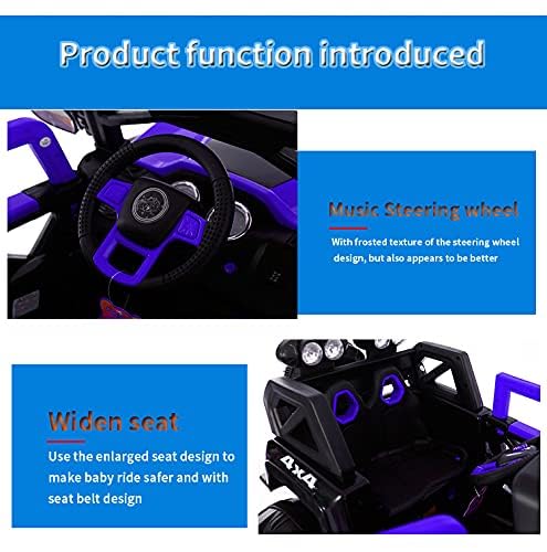 Battery Operated Jeep for Kids  KV695 Big Wheeler |- The Electric Ride on Car with 2x6v Batteries, Music System Swing and Remote Jeep for 2 to 4 Years Children to Drive (Blue)