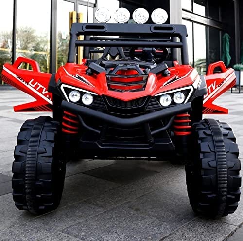 Kids Ride-On 12V 7ah Rechargeable Battery Operated Jeep with Remote and Mobile Application Control System for 1 to 8 Year Kids| Boys| Girls| Children - Red