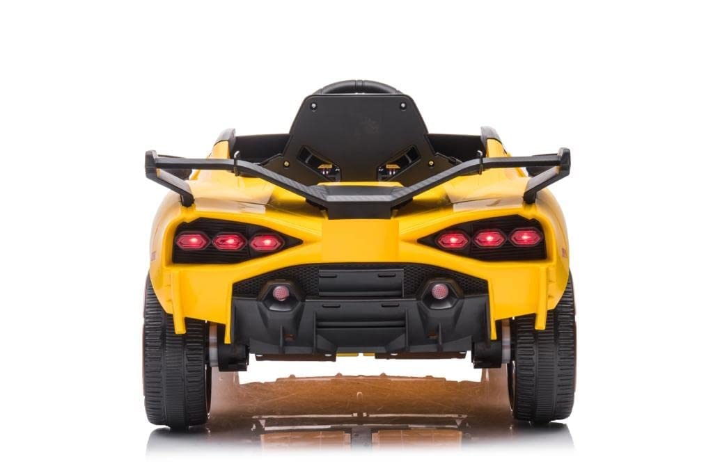 Letzride Speed Car 1919 for Kids Battery Operated Ride on Car Double Open Race Car (112 X 65 X 45 cm)(Yellow)