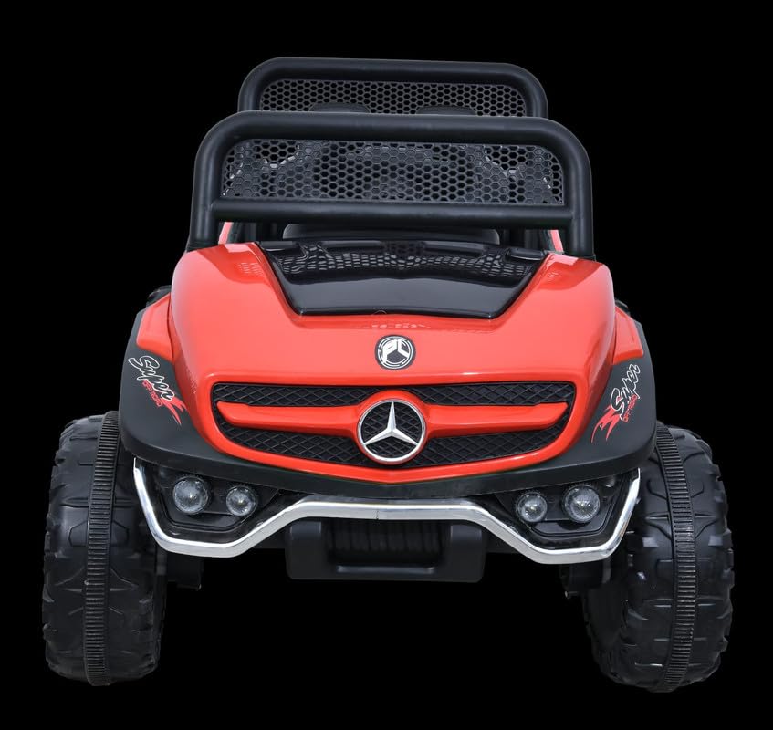 Battery Operated Ride on Jeep for Kids with Music, Lights and Swing- Electric Remote Control Ride on Jeep for Children to Drive of Age 1 to 6 Years-Red