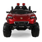 Battery Operated Car For Kids| Max-DX Ride on Monster Truck Jeep for Kids- The Electric Rechargeable Big Wheeler Jeep with Colored Alloys, Music, Led Lights and Swing| Battery Car for 2 to 8 Years Kid - Red