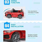 Battery Operated Electric Ride on Car for Kids with Rechargeable 12V Battery, Music, Lights and Swing (RED) 1 to 4 Year Kids