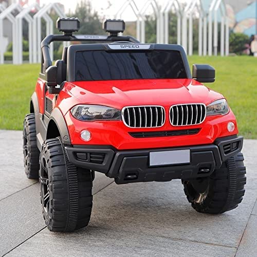 BATTERY OPERATED CAR FOR  Kids Speed-888 Ride-On 12V 7ah Rechargeable Battery Operated Solid Designed Jeep for 1 to 7 Year Kids| Boys| Girls| Children - Red