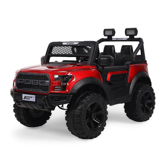 Letzride Battery Operated 4x4 Big Size Jeep 12V Battery Jeep Battery Operated Ride On - Dark Red