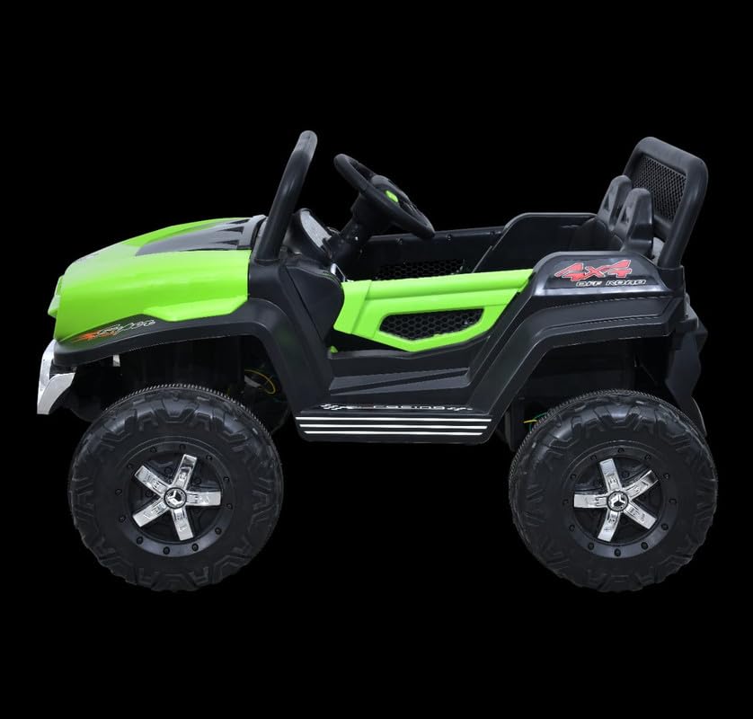 Battery Operated Ride on Jeep for Kids with Music, Lights and Swing- Electric Remote Control Ride on Jeep for Children to Drive of Age 1 to 6 Years-Green
