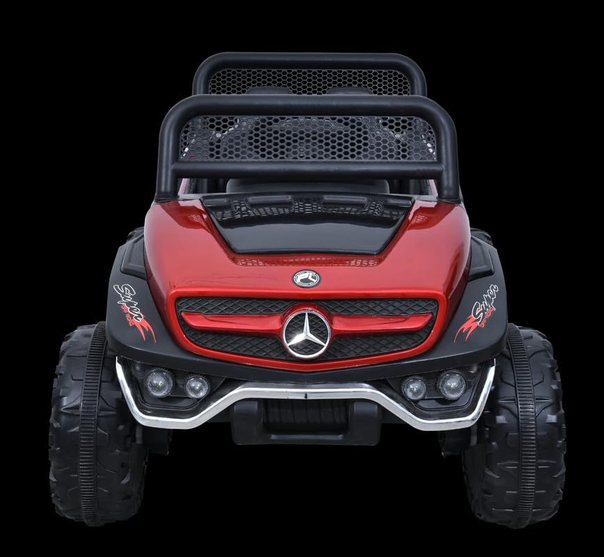 Battery Operated Ride on Jeep for Kids with Music, Lights and Swing- Electric Remote Control Ride on Jeep for Children to Drive of Age 1 to 6 Years-Matelic Red
