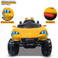 Letzride Max-DX Ride on Monster Truck Jeep for Kids- The Electric Rechargeable Big Wheeler Jeep with Colored Alloys, Music, Led Lights and Swing| Battery Car for 2 to 8 Years Kid - Yellow