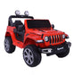 Letzride 12v Electric Rechargeable Battery Operated Ride on Jeep for Age 2 to 7 Years Kids with Music, Lights, Swing and Remote Control-Red