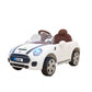 Letzride Rechargeable Ride On Mini Cooper Car (White) 1 to 4 Year Kids