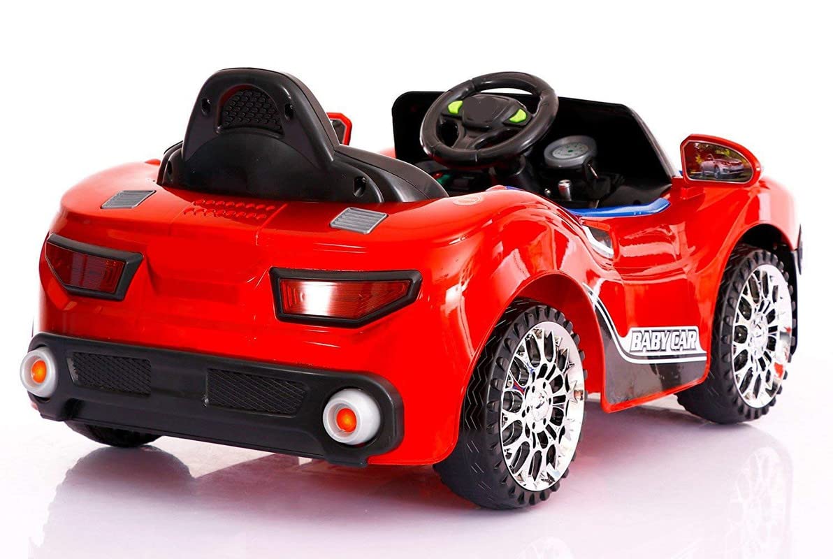 Letzride PH518 12V Battery Operated Ride on Car for Kids with Music, Lights and Remote Control, Red Age - 1 to 2.5 Years