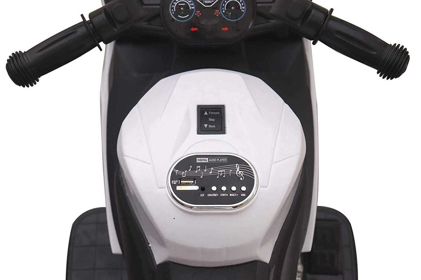 Kid's Blue yamaha R1 Ride-on Battery Bike, (1 to 2.5 Years) -White