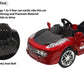 Letzride 1008 Electric Car for Kids to Drive of Age 1 to 4 Years, The Painted 12V Battery Operated Ride on Car with Music, Bluetooth Remote, Flashing Lights and Swing (Metallic Red)