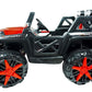 Rechargeable Battery Operated Electric Ride on  4X4 1188 Yellow Jeep Car for 2-8 Years Kids/Children/Toddlers/Boys/Girls with Music, Spring Suspension and Remote Control, Red
