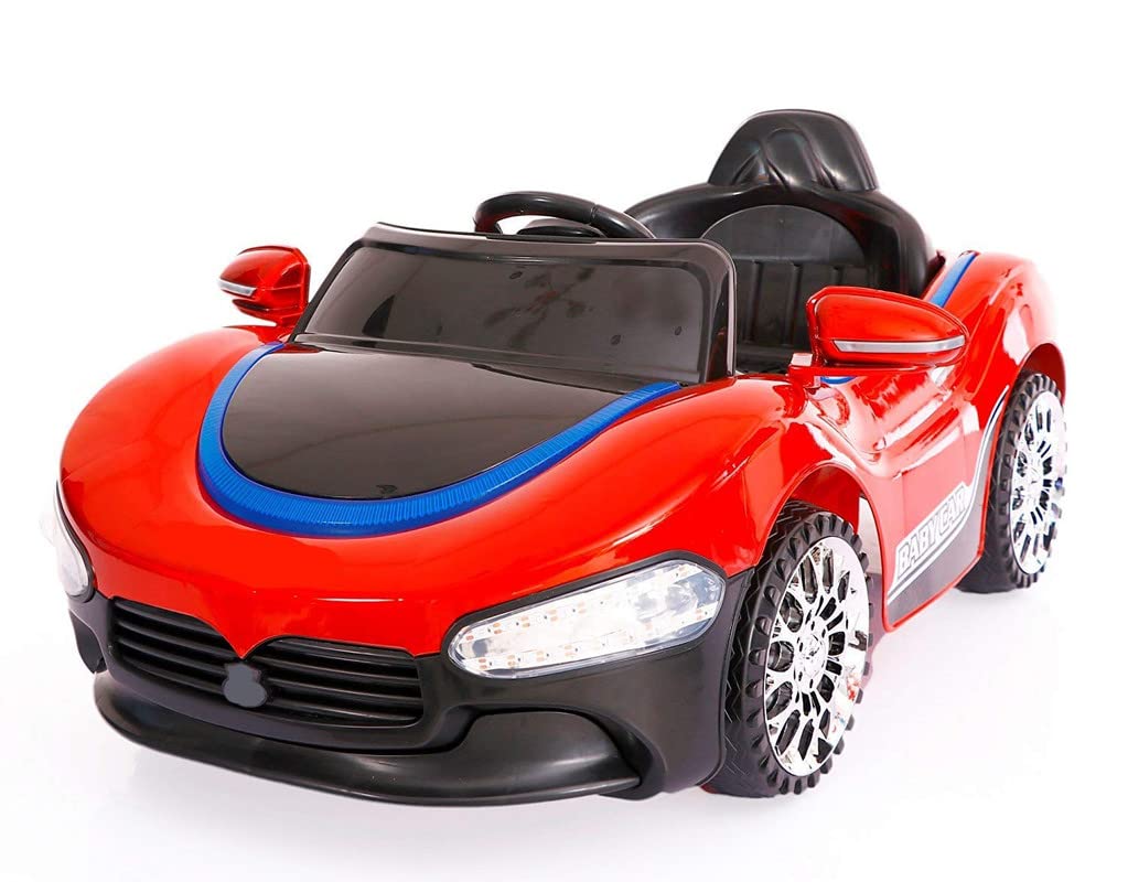 Letzride PH518 12V Battery Operated Ride on Car for Kids with Music, Lights and Remote Control, Red Age - 1 to 2.5 Years