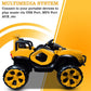 Battery Operated Car For Kids| Max-DX Ride on Monster Truck Jeep for Kids- The Electric Rechargeable Big Wheeler Jeep with Colored Alloys, Music, Led Lights and Swing| Battery Car for 2 to 8 Years Kid - Yellow
