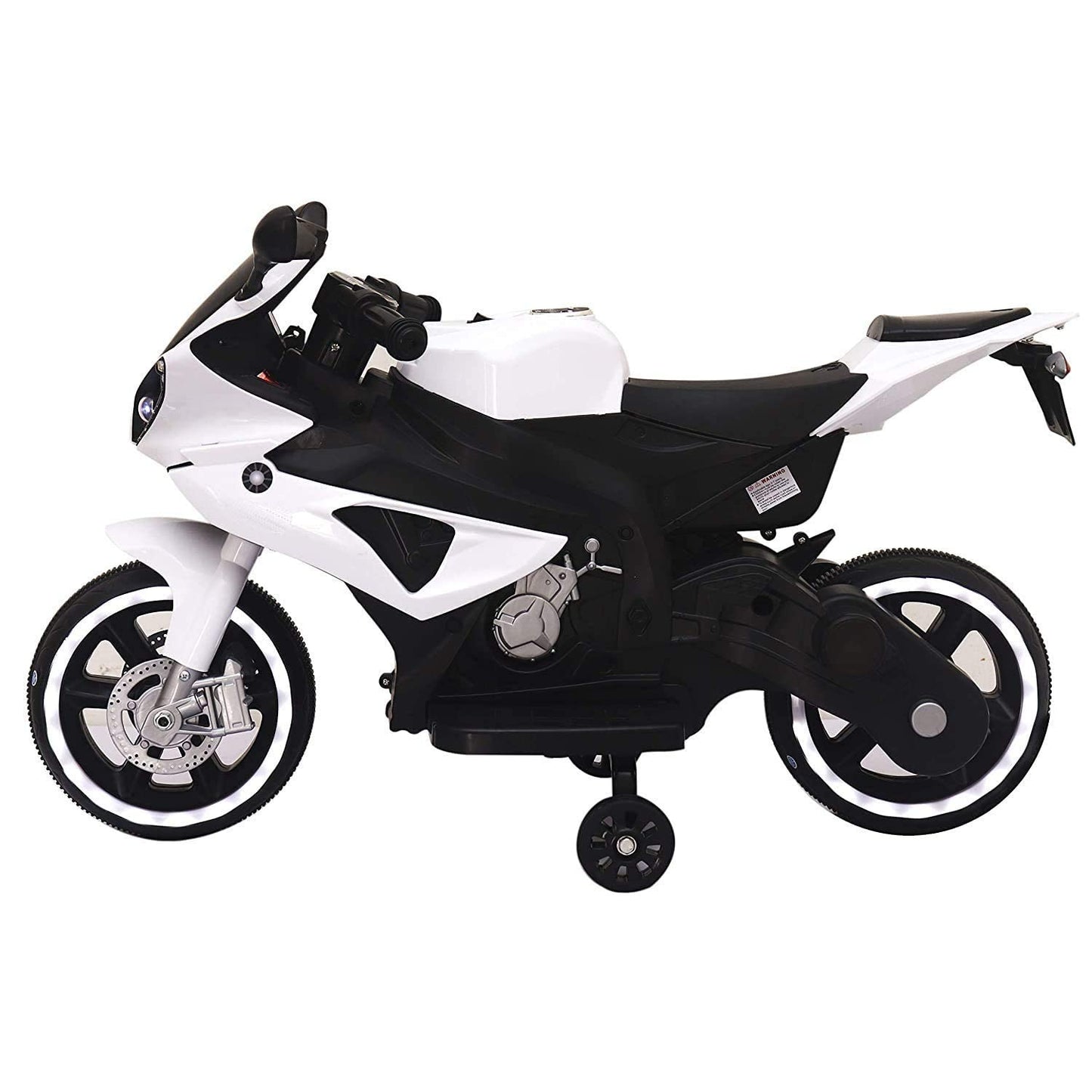 Letzride Kid's Blue R1 Ride-on Battery Bike, (1 to 2.5 Years) -White