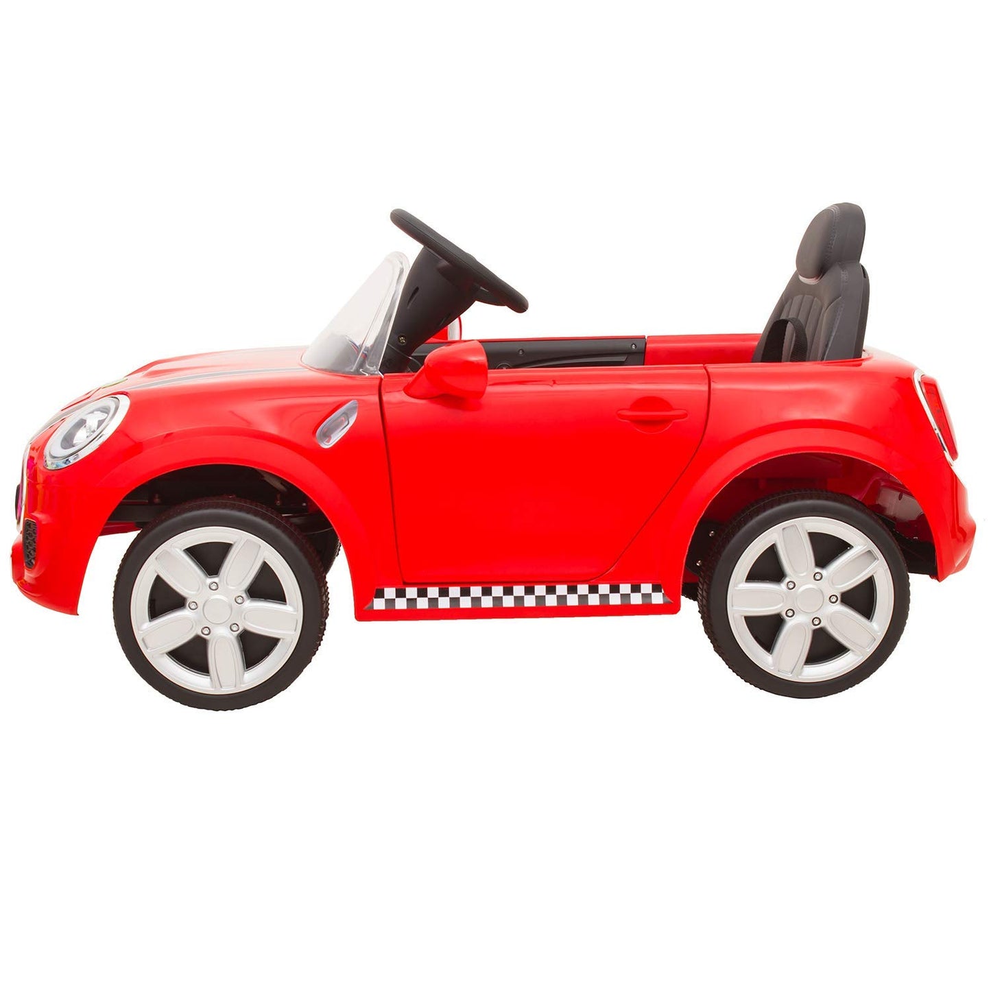 Battery Operated Car For Kids | Mini Coper Electric Ride on Car for Kids with Rechargeable 12V Battery, Music, Lights and Swing. (Red) Age 1 to 4 Years