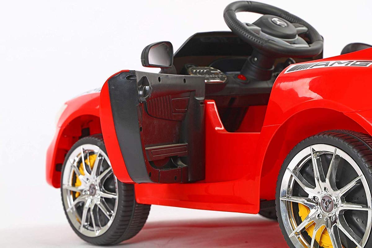 Letzride Famous Kids Ride on Car with 12V Battery, Music and Swing Option, Parental Remote-Red Age - 1 to 4 Years