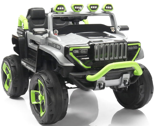 AYAAN TOYS Jeep BC1200 4X4 Toy Ride on Electric with Wireless Remote with Bluetooth Mp3 Music and Rechargeable Battery Operated for Boys and Girls [1 to 8 Years, Large, Green]
