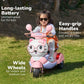 Electric Ride on Kitty Scooter Bike for 1 to 5 Years Baby Girls |Electric Vehicle | 6V Rechargeable Ride-On with Music, Lights & AUX | Forward/Reverse Pedal, 50kg Capacity for Kids