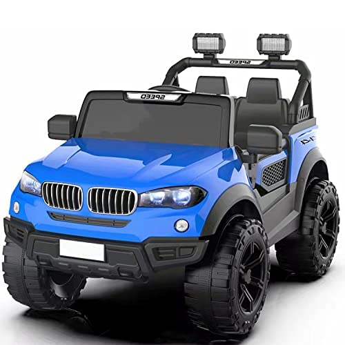 BATTERY OPERATED CAR FOR Kids Speed-888 Ride-On 12V 7ah Rechargeable Battery Operated Solid Designed Jeep for 1 to 7 Year Kids| Boys| Girls| Children - Blue
