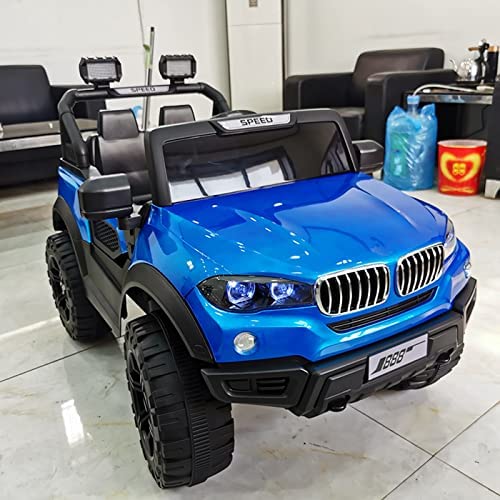 Letzride Kids Speed-888 Ride-On 12V 7ah Rechargeable Battery Operated Solid Designed Jeep for 1 to 7 Year Kids| Boys| Girls| Children - Blue