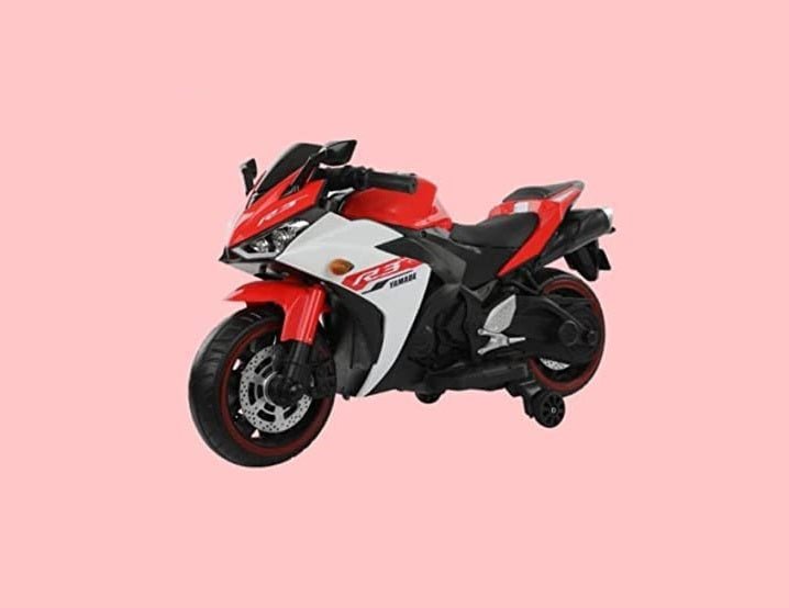 Battery Operated Bike For Kids| R3 Mountain Battery Operated Ride On Motor Bike for Kids, 2 to 7 Years, Red & White