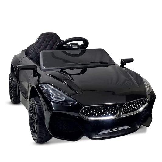 Letzride Z4 Kids Battery Operated Car with Music, Safety Belt, Led Lights and Bluetooth Remote- Electric Rechargeable Ride on car for Children of Age 1 to 4 Years (Metallic Black)