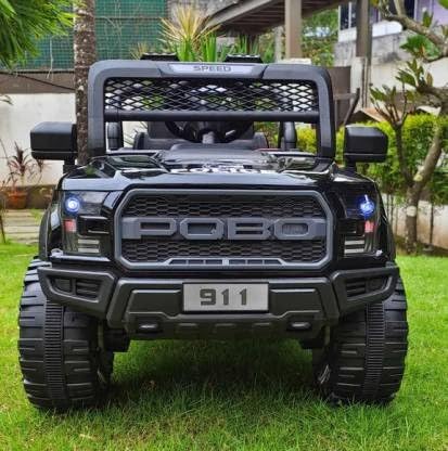 Battery jeep for kids with LED, music and parental control