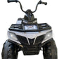 Black and white electric ride-on ATV for kids with music and forward/backward function