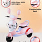 Pink Kitty Ride-On Scooter with Forward and Reverse Pedal for Girls

