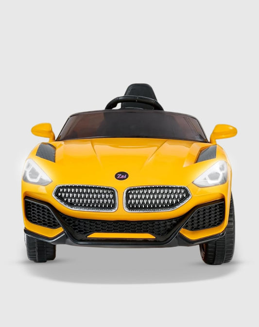 Ayaan Toys Kids Ride-On Car Z8i, a Rechargeable Battery Operated SUV in White. Featuring Remote Control, LED Lights, and a Music Player, It's Perfect for Children Aged 2-6 - Yellow