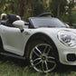Mini Cooper Electric Ride-On Car for Kids – White | Battery Operated with Remote Control & Music