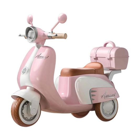 Kids’ ride-on electric vehicle with LED lights and built-in music system