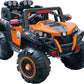 Battery operated kids jeep in orange with parental control and swing mode